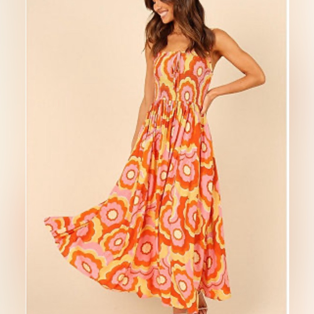 Petal & Pup Floral Strapless Maxi Dress